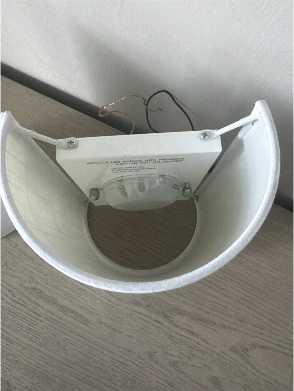 Pair Of Wall Sconce Lighting White Fabric Decor, Industrial Vintage NEW